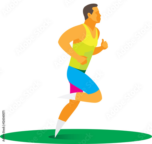 A morning jogging young man