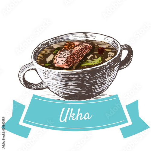 Ukha colorful illustration.