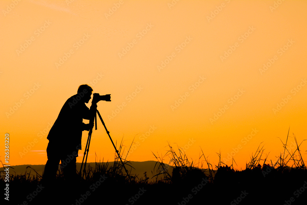 Silhouette of man photograph nature