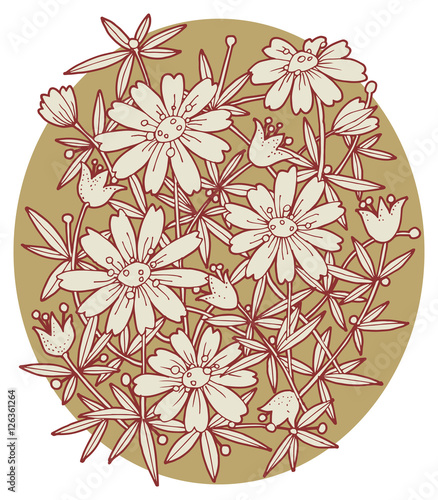 Hand drawn flowers