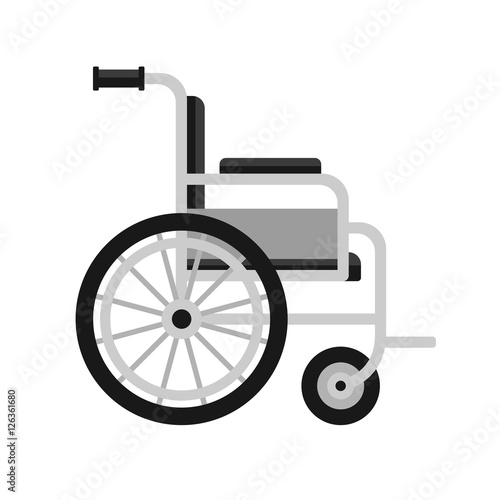 Wheelchair Medical Icon on White Background. Vector
