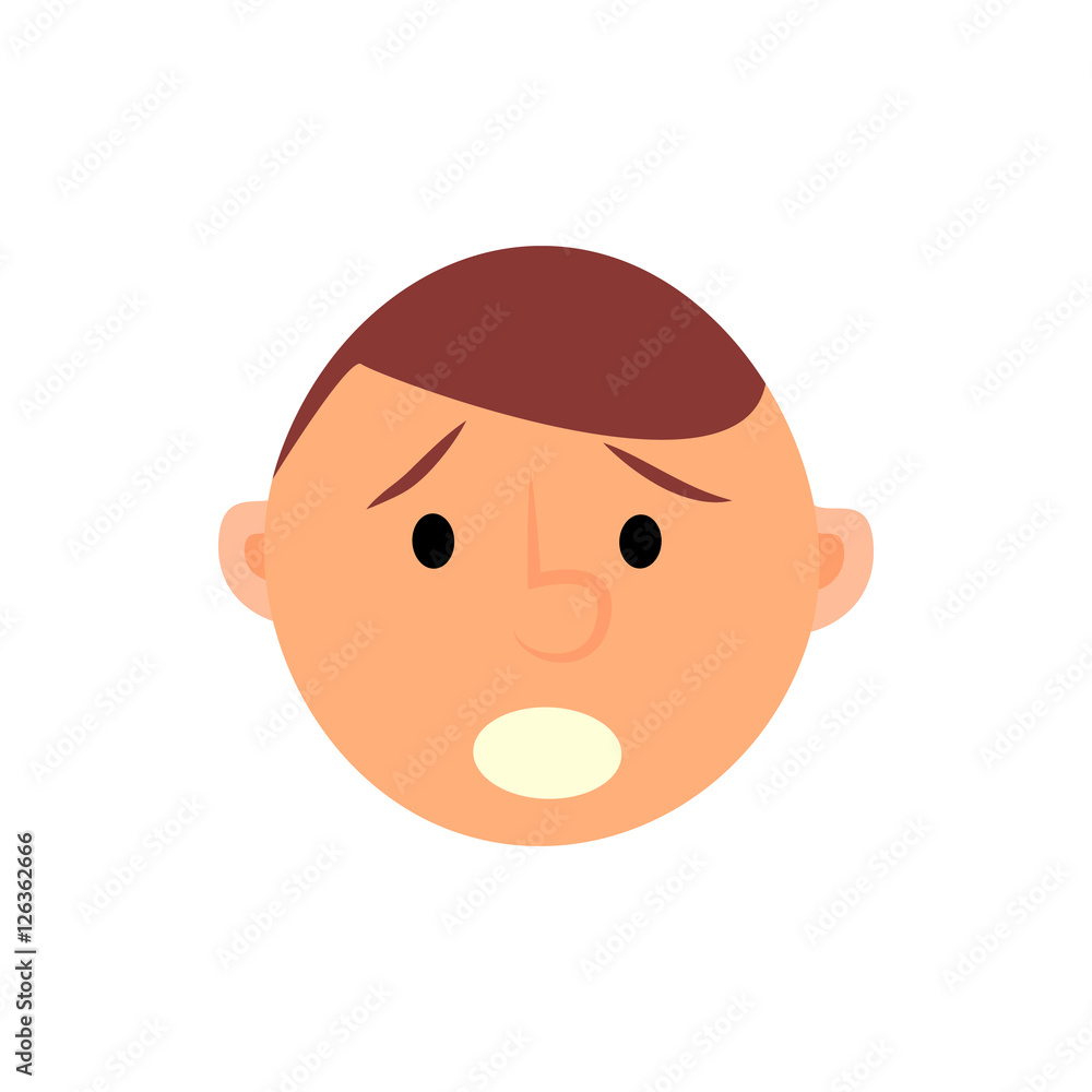 Human emotions. Men faces on white background. Man emotions expression icons and man portrait emotions Human emotions. Men faces on white background. Man emotions expression icons and man portrait emotions