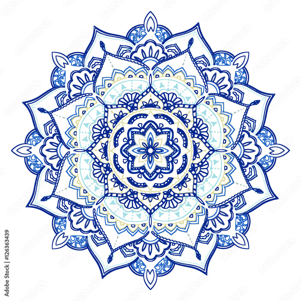 Mandala, ornamental round pattern. Tribal, ethnic, bohemian motif