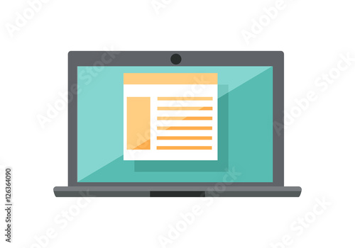 Laptop with Diagram on Screen