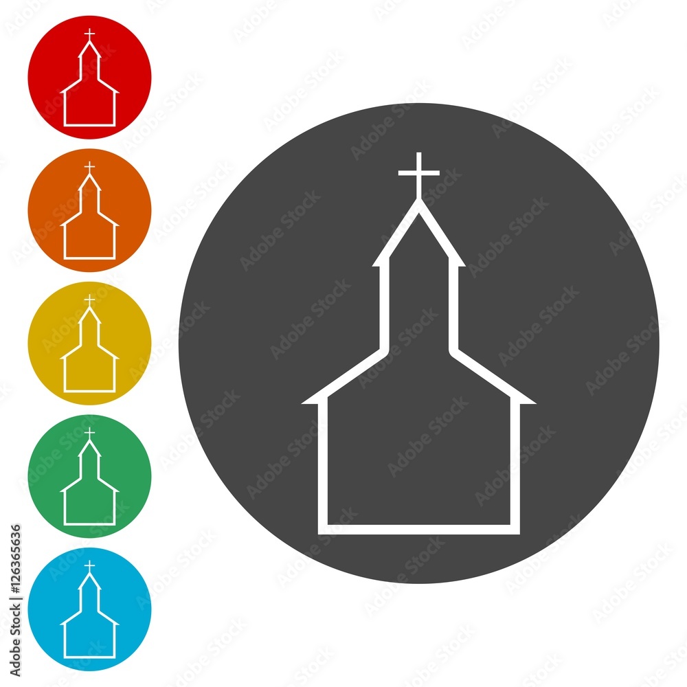 Church building icon Church building icon