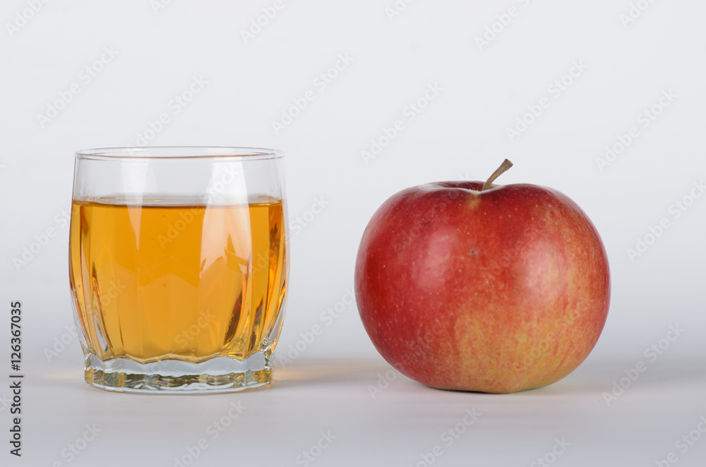 Apple with glass of juice Apple with glass of juice