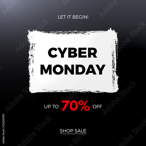 Cyber monday concept design for banner, flyer and advertisement