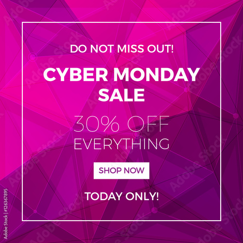 Cyber monday concept design for banner, flyer and advertisement
