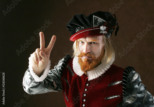 portrait of a man of the Middle Ages photo