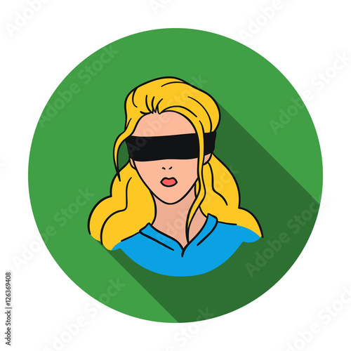 Hostage icon in flat style isolated on white background. Crime symbol stock vector illustration.