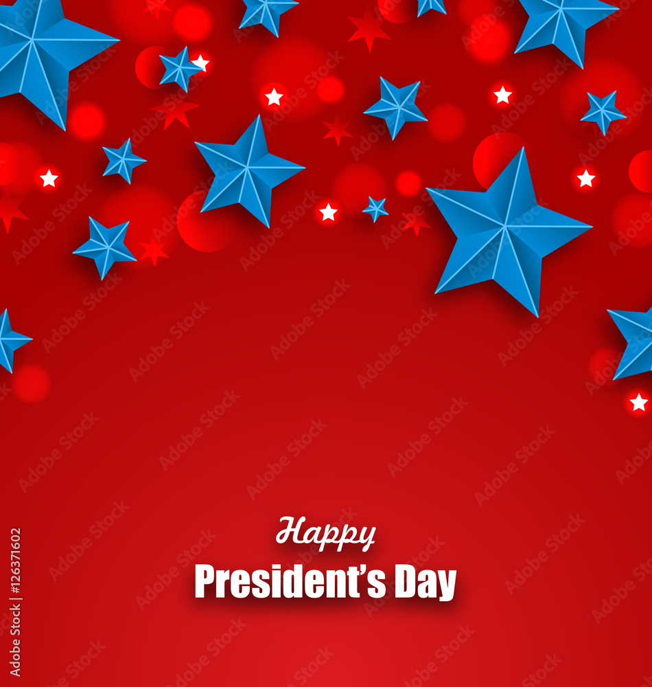Abstract Stars Background for Happy Presidents Day of USA