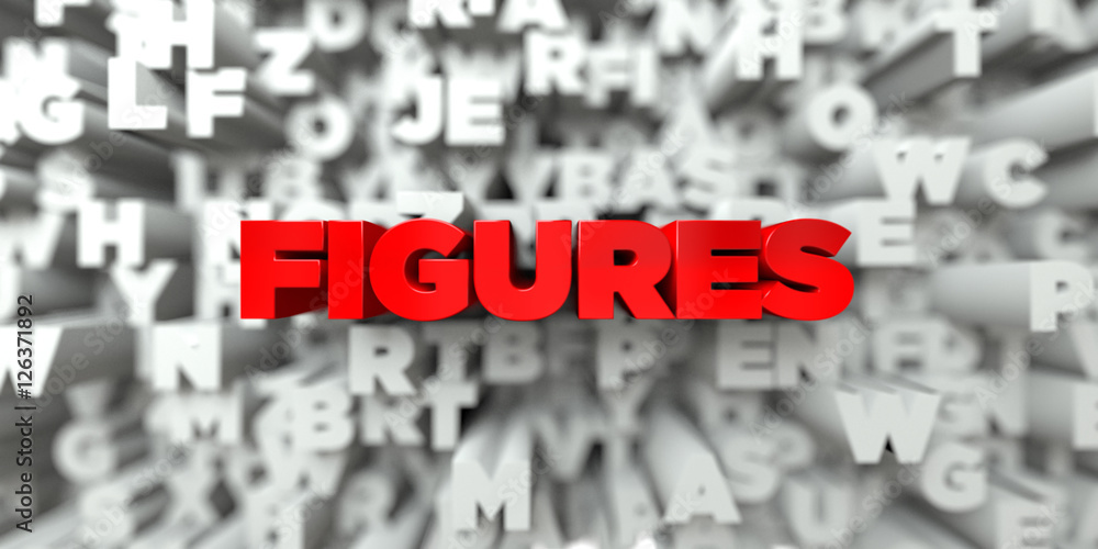 FIGURES - Red text on typography background - 3D rendered royalty free stock image. This image can be used for an online website banner ad or a print postcard. FIGURES - Red text on typography background - 3D rendered royalty free stock image. This image can be used for an online website banner ad or a print postcard.