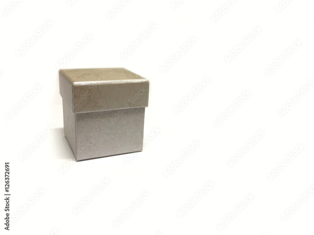 Cardboard box on white background special for gift. picture used design Cardboard box on white background special for gift. picture used design