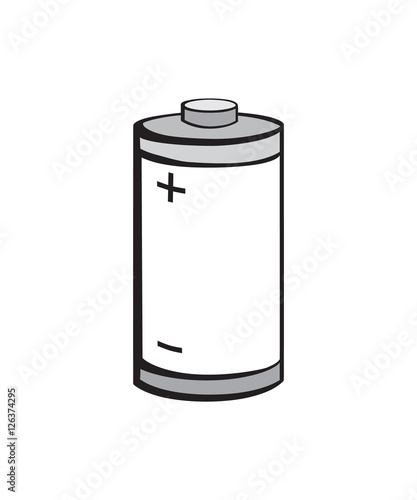 Vector drawing of a battery