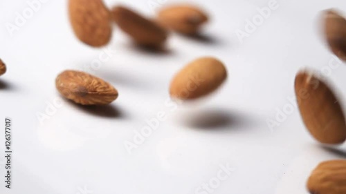 Almonds slowmotion photo