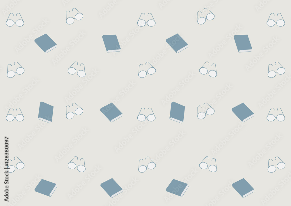 Glasses and books pattern design background | eyeglasses education graphic Glasses and books pattern design background | eyeglasses education graphic