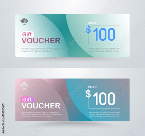 Gift voucher card template design. for special time, Best of customer, Thank giving, and other sale. vector illustration.