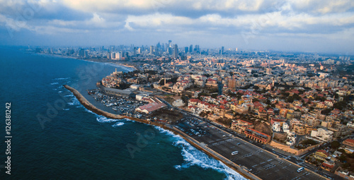 Fototapeta Naklejka Na Ścianę i Meble -  Jaffa port  from above