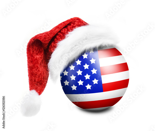 Amerkianische Weihnachtskugel mit Mütze