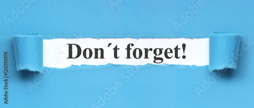 фотографія Don´t forget