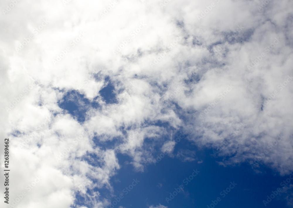 Obraz premium blue sky with cloud closeup