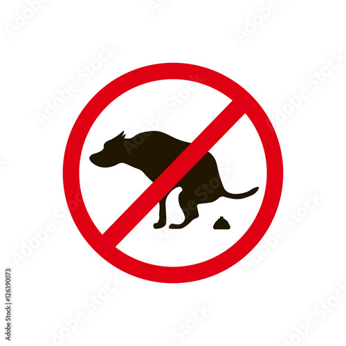 No dog poop sign. Shitting is not allowed. No poo poo