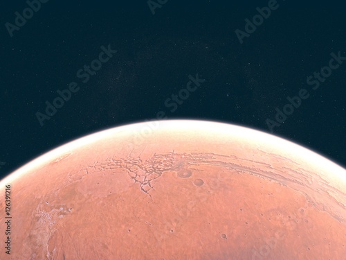 Fototapeta Naklejka Na Ścianę i Meble -  Pianeta Marte, suolo, crosta, spazio, sistema solare