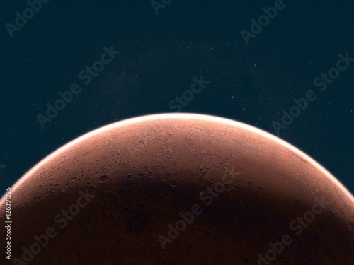 Fototapeta Naklejka Na Ścianę i Meble -  Pianeta Marte, suolo, crosta, spazio, sistema solare