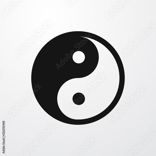 yin yang icon illustration