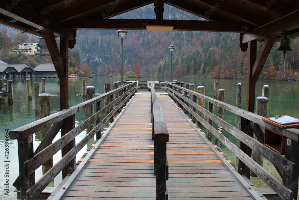 Koenigsee (Bavaria, Germany) / Lake in the fall Koenigsee (Bavaria, Germany) / Lake in the fall