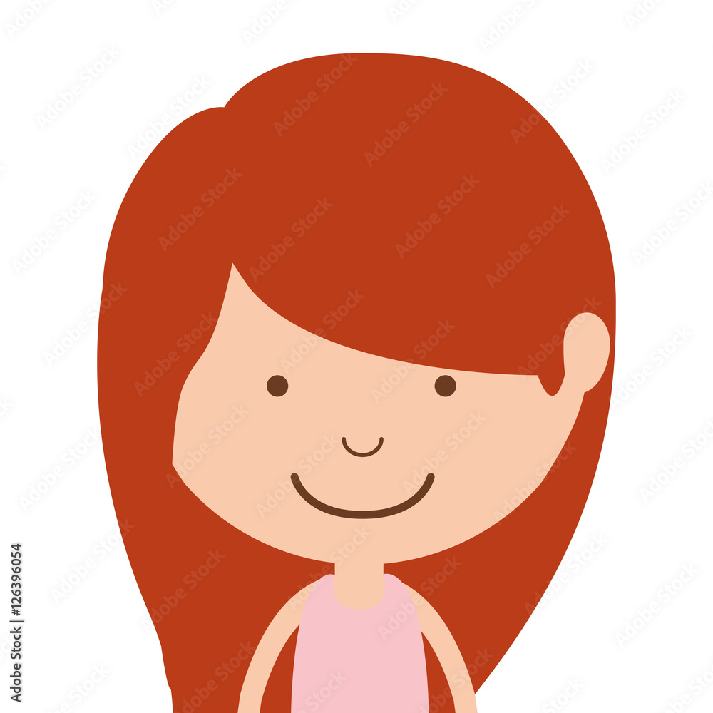 silhouette half body girl and redhead vector illustration silhouette half body girl and redhead vector illustration