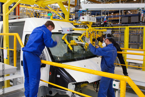 Yelabuga, Russia - May 16, 2008: The launch vehicle assembly lin