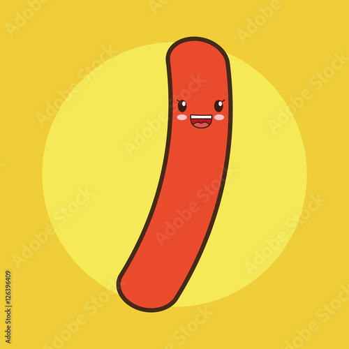 sausage cartoon food