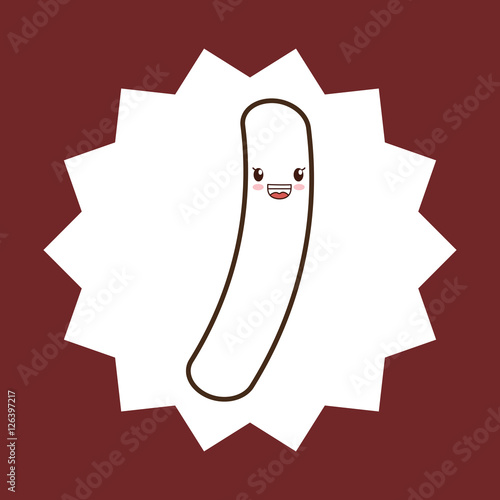 sausage cartoon food