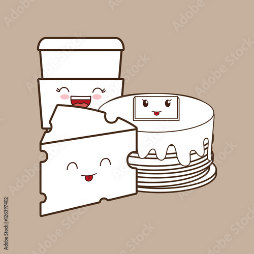 coffee cheese pancakes cartoon