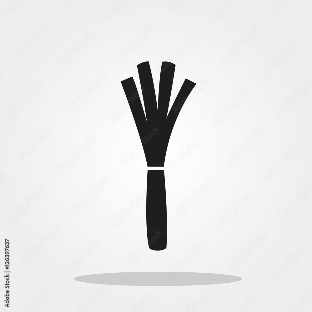 Spring onion icon in trendy flat style isolated on color background. Vegetables symbol for your design, logo, UI. Vector illustration, EPS10. Spring onion icon in trendy flat style isolated on color background. Vegetables symbol for your design, logo, UI. Vector illustration, EPS10.