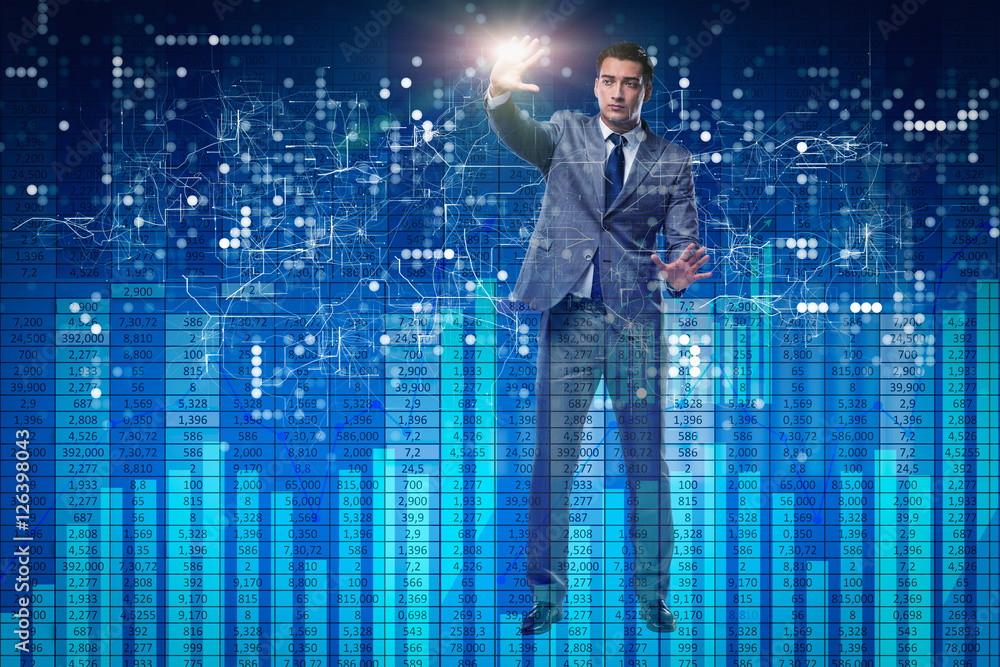 Man in stock trading business concept Man in stock trading business concept