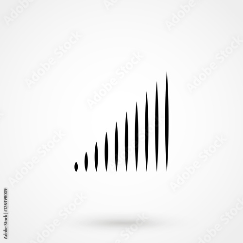 signal icon vector flat