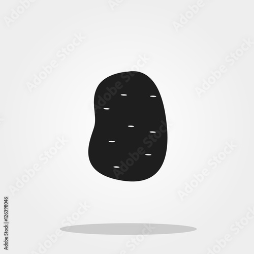 Potato icon in trendy flat style isolated on color background. Vegetables symbol for your design, logo, UI. Vector illustration, EPS10.