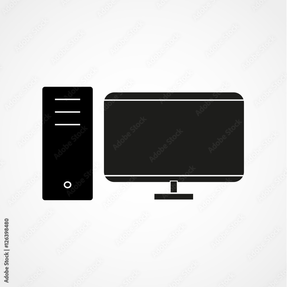 Computer icon vector flat Computer icon vector flat