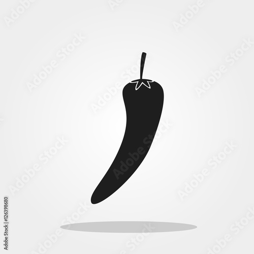Chili icon in trendy flat style isolated on color background. Vegetables symbol for your design, logo, UI. Vector illustration, EPS10.