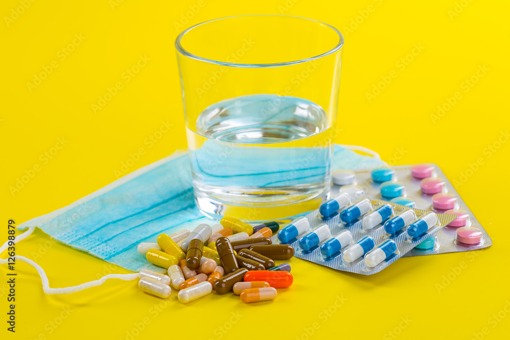 Selection of different pills in form of tablets and capsules Selection of different pills in form of tablets and capsules