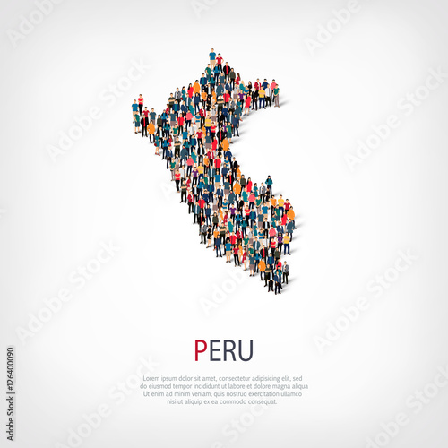 people map country Peru vector