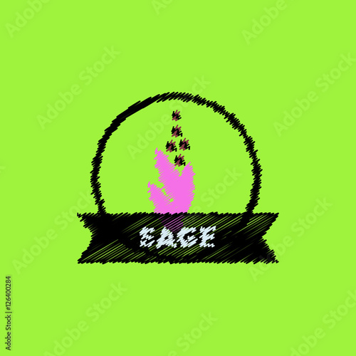 flat vector icon design collection Kitchenware seasoning sage