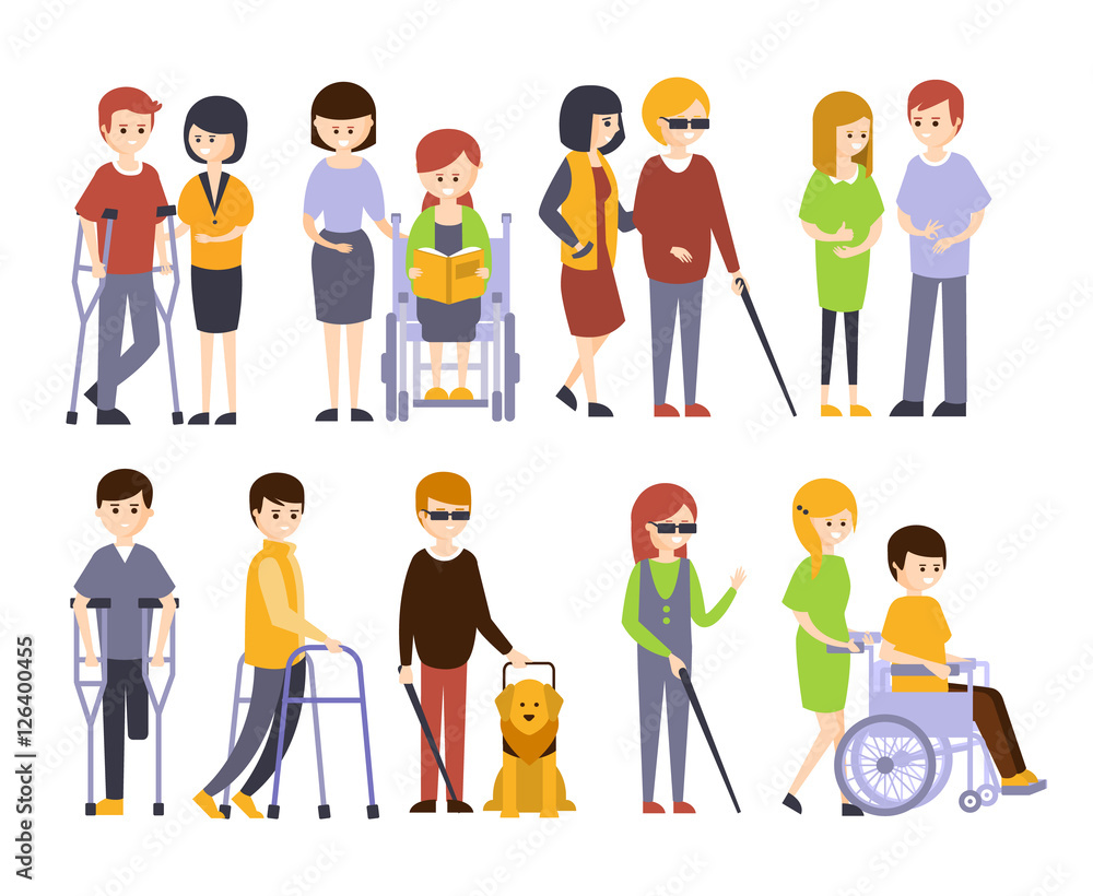 Physically Handicapped People Receiving Help And Support From Their physically-handicapped-people-receiving-help-and-support-from-their
