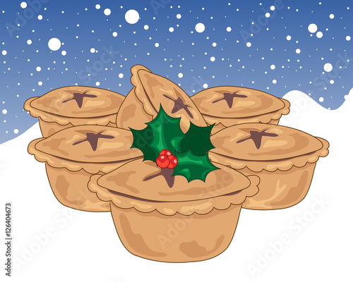 snowy mince pies