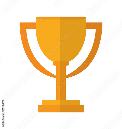Trophy cup icon. Winner competition success price and award theme. Isolated design. Vector illustration