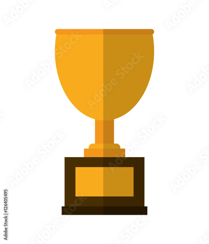 Trophy cup icon. Winner competition success price and award theme. Isolated design. Vector illustration