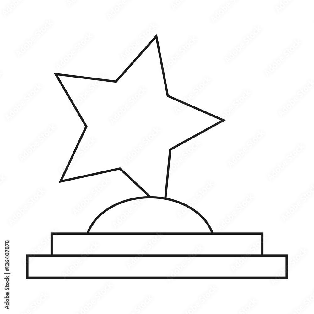 Trophy star icon. Winner competition success price and award theme. Isolated design. Vector illustration Trophy star icon. Winner competition success price and award theme. Isolated design. Vector illustration