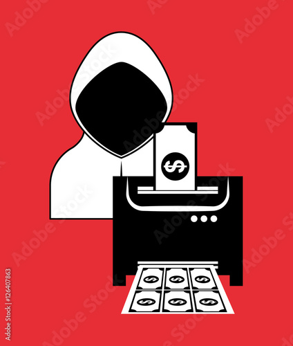 Counterfeiter money icon vector illustration graphic design icon vector illustration graphic design